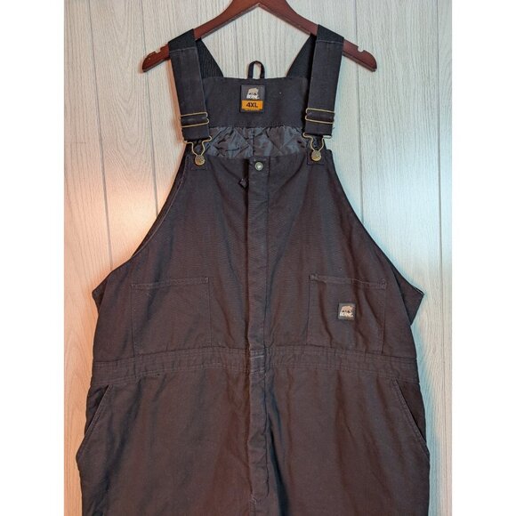 Berne Heritage Insulated Duck Bib Overall Men 4XL Reg B415BK 62 Waist Distressed - Picture 2 of 11